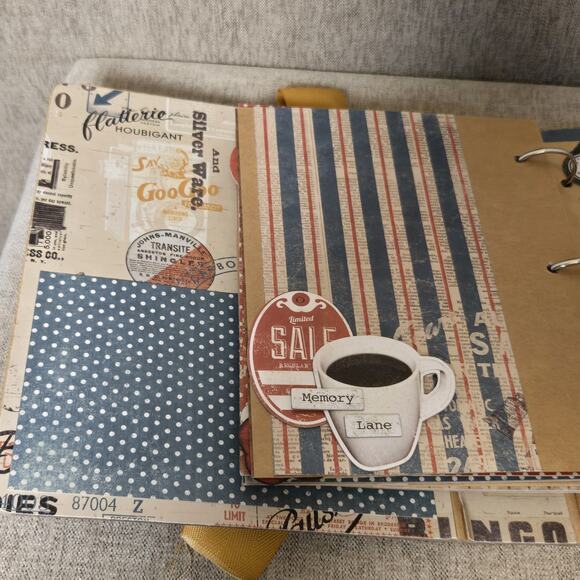 Junk Journal 3 Ring BINGO Theme Mixed Media Book Pages Pockets 9" X 7" - Picture 8 of 12